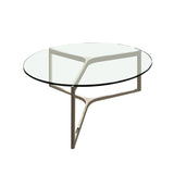 Dulles Glass 48 inch Round 3/8 inch Thick Tempered Glass Table Top, Clear