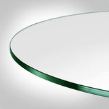 Dulles Glass 48 inch Round 3/8 inch Thick Tempered Glass Table Top, Clear