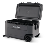 Igloo Overland 72 Quart Ice Chest Cooler with Wheels, Gray (31 x 18 x18)