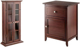 Winsome Wood Holden Media/Entertainment, Antique Walnut