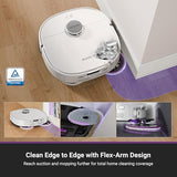 Eureka J15 Pro Ultra Robot Vacuum and Mop with Self Emptying Base, 16,200 Pa Suction, Flex-Arm Design Mop, Auto Mop Hot Water Washing & Hot Air Drying, Anti-Tangle, AI Obstacle Avoidance, Black