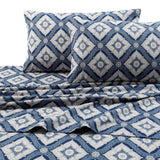 200-gsm Damask Printed Deep Pocket Flannel Sheet Set King