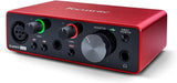 Focusrite Scarlett Solo 2×2 USB Audio Interface Full Studio Bundle with Creative Music Production Software Kit and Eris 4.5 Pair Studio Monitors and 1/4?? Instrument Cables