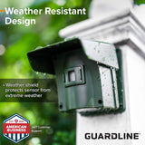 Guardline Wireless Driveway Alarm – 4 Motion Detector Alarm Sensors & 1 Receiver, 1/4 Mile Range, Weatherproof Outdoor Security Alert System for Home & Property