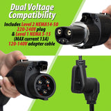 Deco Home Level 1 & 2 32A 240V Portable EV Charger, NEMA 14-50 and 5-15 Plugs, 20FT SAE J1172 Charging Cable, Tesla Adapter