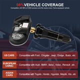 Autel TPMS Sensor MX-Sensor TPS218-315MHz+433MHz 2 in 1 Dual Frequency Replaced OEM Tire Pressure Sensor Universal Programmable Screw-in Sensor Sets of 4 (Rubber Valves)