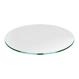 Dulles Glass 48 inch Round 3/8 inch Thick Tempered Glass Table Top, Clear