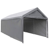 Abba Patio 10 x 20 ft Heavy Duty Portable Carport, Car Canopy Dark Grey