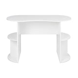 Pemberly Row Compact Student Desk with Storage in White