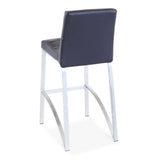 Zuri Furniture Lynx Counter Height Contemporary Bar Stool with Metal Base – Black