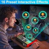 Podcast Microphone Bundle with Live Sound Card Audio Mixer, Podcast Equipment Bundle with 3.5mm Condenser Microphone for Pc/Phone Live Streaming Singing Gaming, Sound Board with Voice Changer, Denoise