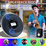 Portable CD Player with Bluetooth, CD Player Portable with Dual Speakers and Anti Shock Skip Protection Rechargeable CD Player Bluetooth for Car with LCD Display Headphone AUX Cable Walkman CD Player