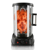 Nutrichef Vertical Rotisserie Oven – Rotating Kebob Cooker, Black
