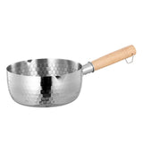 CUTICATE Japanese Saucepan Sauce Pan Universal Stoves Noodles Pasta Long Handle Stovepot Cooking Pot for Hiking Indoor Outdoor Camping 18cm