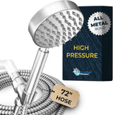 HammerHead Showers? Solid Metal LOW FLOW Handheld Shower Head with Hose and Brass Holder – OIL RUBBED BRONZE ?C Water Saving 1.75 GPM Detachable Shower Head – Adjustable Shower Wand Bracket & 6ft Hose
