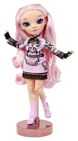 Rainbow High Rainbow Vision Royal Three K-pop ?C Minnie Choi (Pink Lavender) Fashion Doll. 2 Designer Outfits to Mix & Match w/ Microphone Headset & Band Merch Playset, Gift for Kids 6-12