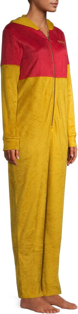 Disney Women’s Winnie the Pooh Fleece Pajama Union Suit, X-Large Yellow