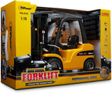 Top Race Jumbo Remote Control Forklift 13 Inch Tall, 8 Channel Full Functional Professional RC Forklift Construction Toys, High Powered Motors, 1:10 Scale – Heavy Metal – (TR-216)