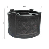 MPG 18 in. Dia Charcoal Cast Stone Mailbox Planter PF6122AC