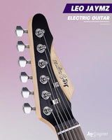 Leo Jaymz 39 Full Size ST Style Electric Guitar Starter Kit with SSH Pickup, 5W Portable Amp, Tuner, Gig Bag, Strap & Accessories (Violet Ocean)