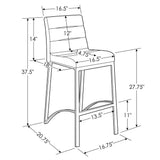 Zuri Furniture Lynx Counter Height Contemporary Bar Stool with Metal Base – Black