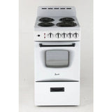 Avanti 20 in. 2.1 cu. ft. Electric Range in White