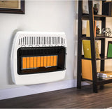 30,000 BTU Natural Gas / Propane Wall Heater for Indoor Use – Dual Fuel, Vent-Free