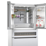 Bosch – 800 Series 20.5 Cu. Ft. 4-Door French Door Counter-Depth Smart Refrigerator – Stainless steel