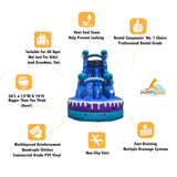 JumpOrange Electric Commercial Grade Inflatable Water Slide with Splash Pool | for Adults and Kids | Includes Blower, Stakes and Storage Bag | 19-Foot Tall x 36-Foot Long x 15-Foot Wide