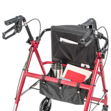Drive Medical Adjustable Height Aluminum Frame Rollator with 6 Inch Casters, Red?? Last Day For Clearance