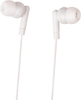 JustJamz Pearl Basic White Headphones 3.5mm Disposable Earphones Bulk Earbuds for Kids and Adults 50 Pack Pack of 2