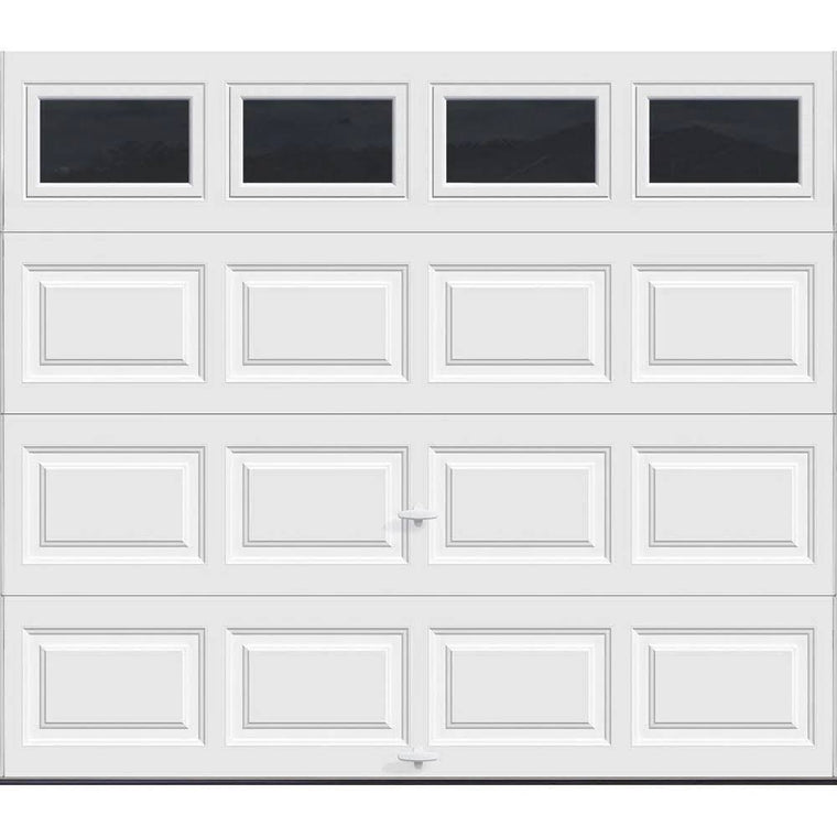 Clopay Classic Collection 8 ft. x 7 ft. 6.5 R-Value Insulated White Garage Door with Plain Window 111378