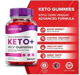 (3 Pack) Asante Keto ACV Gummies for Weight Loss Apple Cider Vinegar Vitamin B12 (180 Gummies)