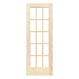 ReliaBilt 36-in x 80-in Clear Clear Glass Unfinished Pine Wood Interior French Door | Rad 627-36