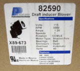 Packard 82590 Induced Draft Furnace Blower,115V