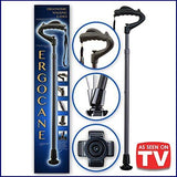 Ergocane Fully Adjustable Ergonomic Cane (Brown)