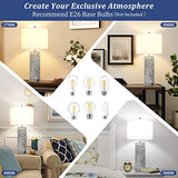 Brightever Table Lamp for Living Room – Touch Lamps Set of 2 with Dual USB Charging Ports, 3-Way Dimmable Farmhouse Lamps for Nightstands, Rustic Bedside Lamp for End Tables, 2 A19 LED Bulbs Included