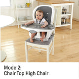 Ingenuity SmartClean Trio Elite 3-in-1 Convertible High Chair, Toddler Chair, and Booster Seat, For Ages 6 Months and Up, Unisex – Slate