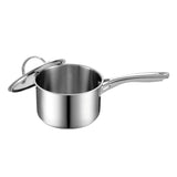 Cooks Standard Saucepan with Glass Lid, 2-Quart Classic Stainless Steel Sauce Pot, Silver
