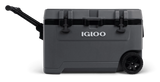 Igloo Overland 72 Quart Ice Chest Cooler with Wheels, Gray (31 x 18 x18)