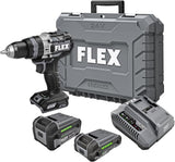 FLEX 24V Brushless Cordless 1/2-Inch 1,400 In-Lbs Torque 2-Speed Hammer Drill Turbo Mode Kit with 6.0Ah Stacked Lithium Battery and 280W Rapid Charger – FX1271T-1H