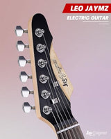 Leo Jaymz 39 Full Size ST Style Electric Guitar Starter Kit with SSH Pickup, 5W Portable Amp, Tuner, Gig Bag, Strap & Accessories (Violet Ocean)