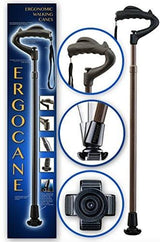 Ergocane Fully Adjustable Ergonomic Cane (Brown)