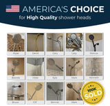 HammerHead Showers? Solid Metal LOW FLOW Handheld Shower Head with Hose and Brass Holder – OIL RUBBED BRONZE ?C Water Saving 1.75 GPM Detachable Shower Head – Adjustable Shower Wand Bracket & 6ft Hose